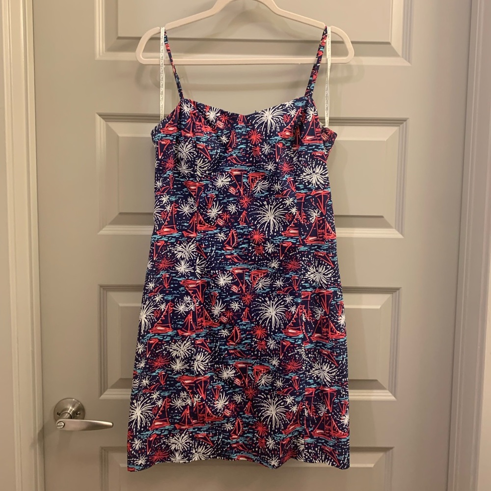 Lilly Pulitzer McCallum Let Sparks Fly Dress firecracker fireworks print
